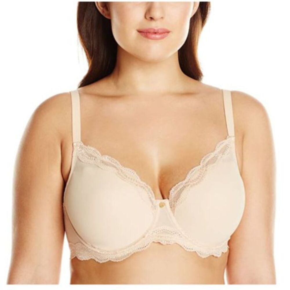 Natori Women's Tan Mesh Lace Lightly Lined Underwire Bra Size 30DDD